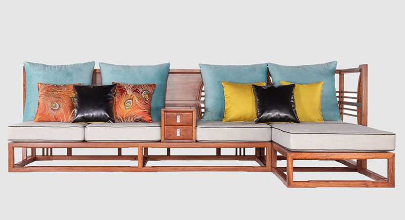 金平中式家居装修实木沙发组合家具效果图
